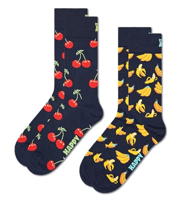 Happy Socks Unisex 2-pack Classic Cherry, Dunkelblau, 41-46 EU im Sale